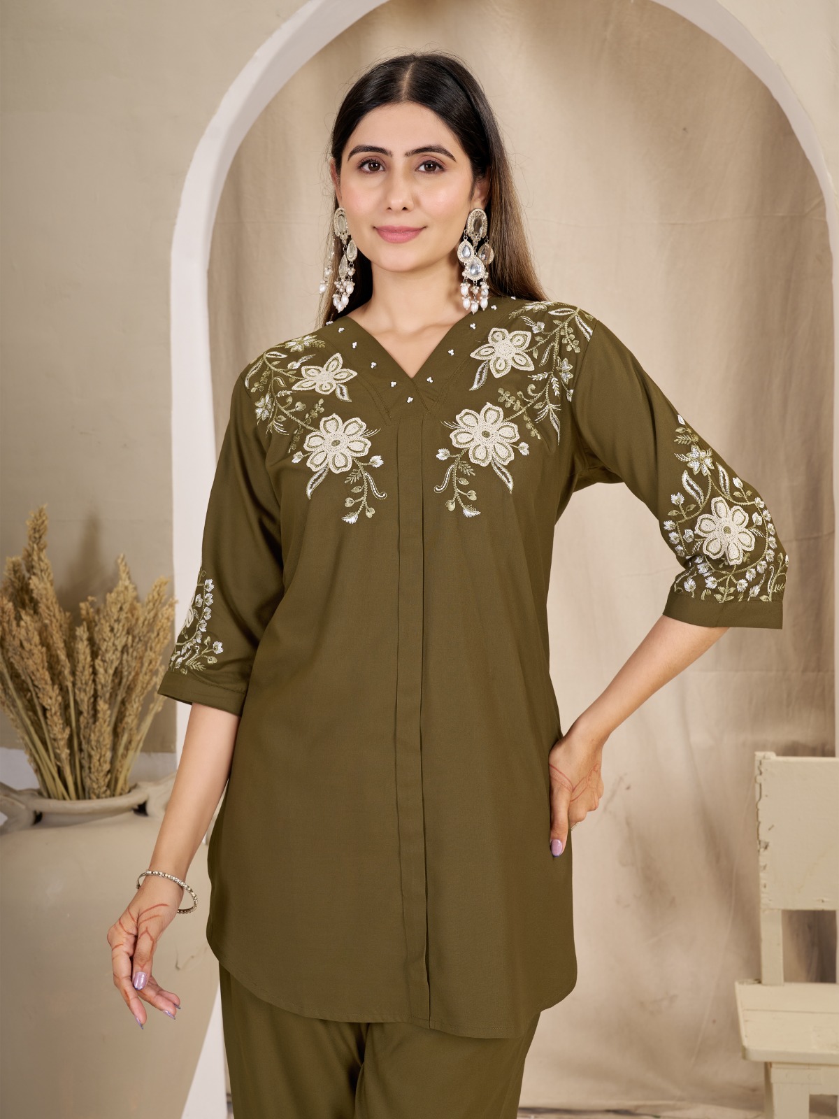 DIVA 169 Brown Colour Rayon Cotton Kurti with Embroidery Work. Introductory Price ₹1999. Delivery 4-6 Working Days. Shop now. | Kurti, Bollywood Kurti, Creative Kurtis, Designer Kurti, Party Wear Kurti, Selfie Kurti