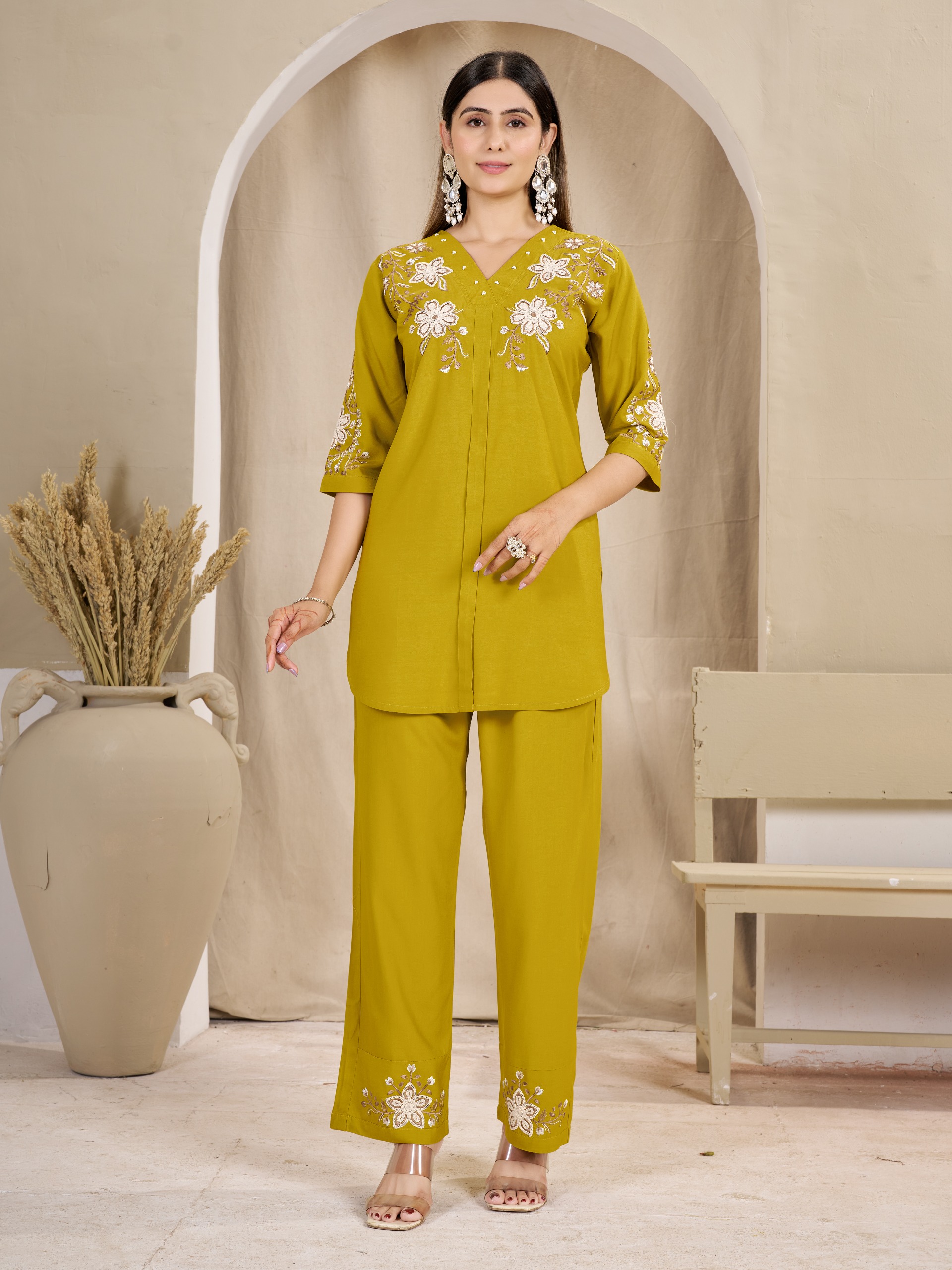 DIVA 169 Mustered Colour Rayon Cotton Kurti with Embroidery Work. Introductory Price ₹1999. Delivery 4-6 Working Days. Shop now. | Kurti, Bollywood Kurti, Creative Kurtis, Designer Kurti, Party Wear Kurti, Selfie Kurti