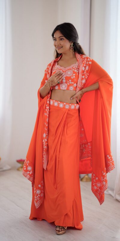 SP 73 Orange French Crep Silk Salwar Suit Perfect for Wedding, Party, Engagement, Baisakhi, Pongal – . Special Price ₹2149. Delivery 4-6 Working Days | Jump Suits, Salwar suit, Casual Suits, Creative suits, Designer Suits, Palazzo Suits, Party Wear Suits, Patiala Suits, Straight Suits