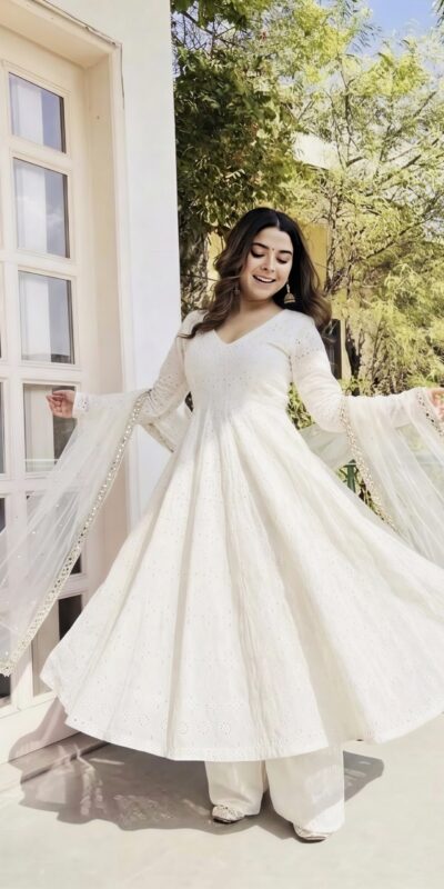 NSR 919 White Cotton Silk Digital Print & Embroidery Work Salwar Suit . Festive Deal ₹2399. Delivery 4-6 Working Days. Shop now. | Jump Suits, Salwar suit, Casual Suits, Creative suits, Designer Suits, Palazzo Suits, Party Wear Suits, Patiala Suits, Straight Suits