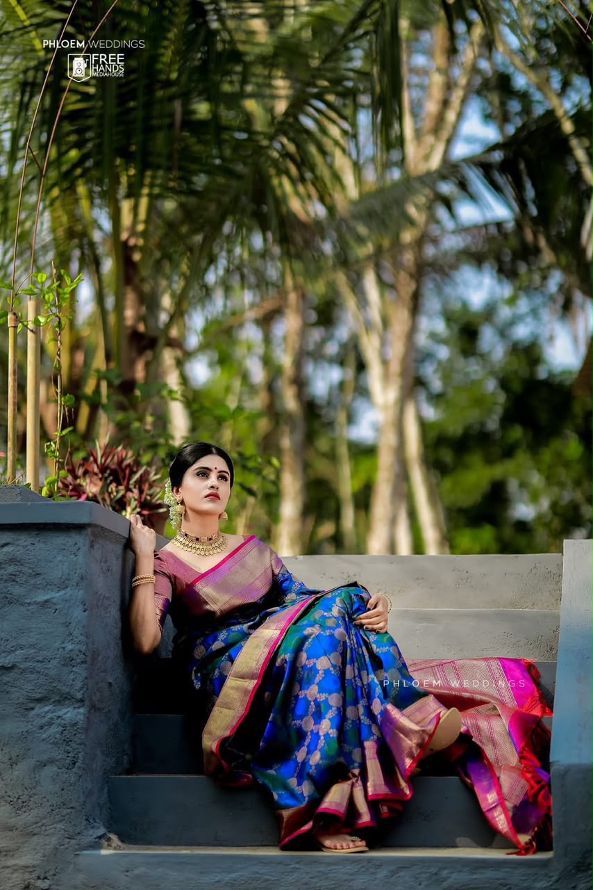 KPR 113 Royal Blue Soft Lichi Silk Saree with Lace Work & Lace Border. Introductory Price ₹1649. Delivery 4-6 Working Days. Shop now. | Sarees, Bollywood Sarees, Creative Sarees, Designer Sarees, Embroidered Sarees, Ethnic Saree, Modern Digital sarees, Party Wear Sarees