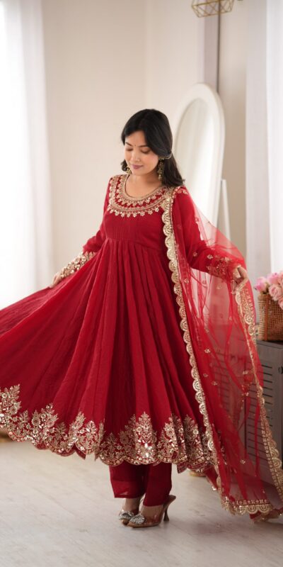 SR 1723 Maroon Doremon Crush Gown with Lace Work & Mirror Work. Exclusive Offer ₹2449. Delivery 4-6 Working Days. Shop now. | Gowns, Bollywood Gowns, Creative Gowns, Designer Gowns, Embroidered Gowns, Party Wear Gowns