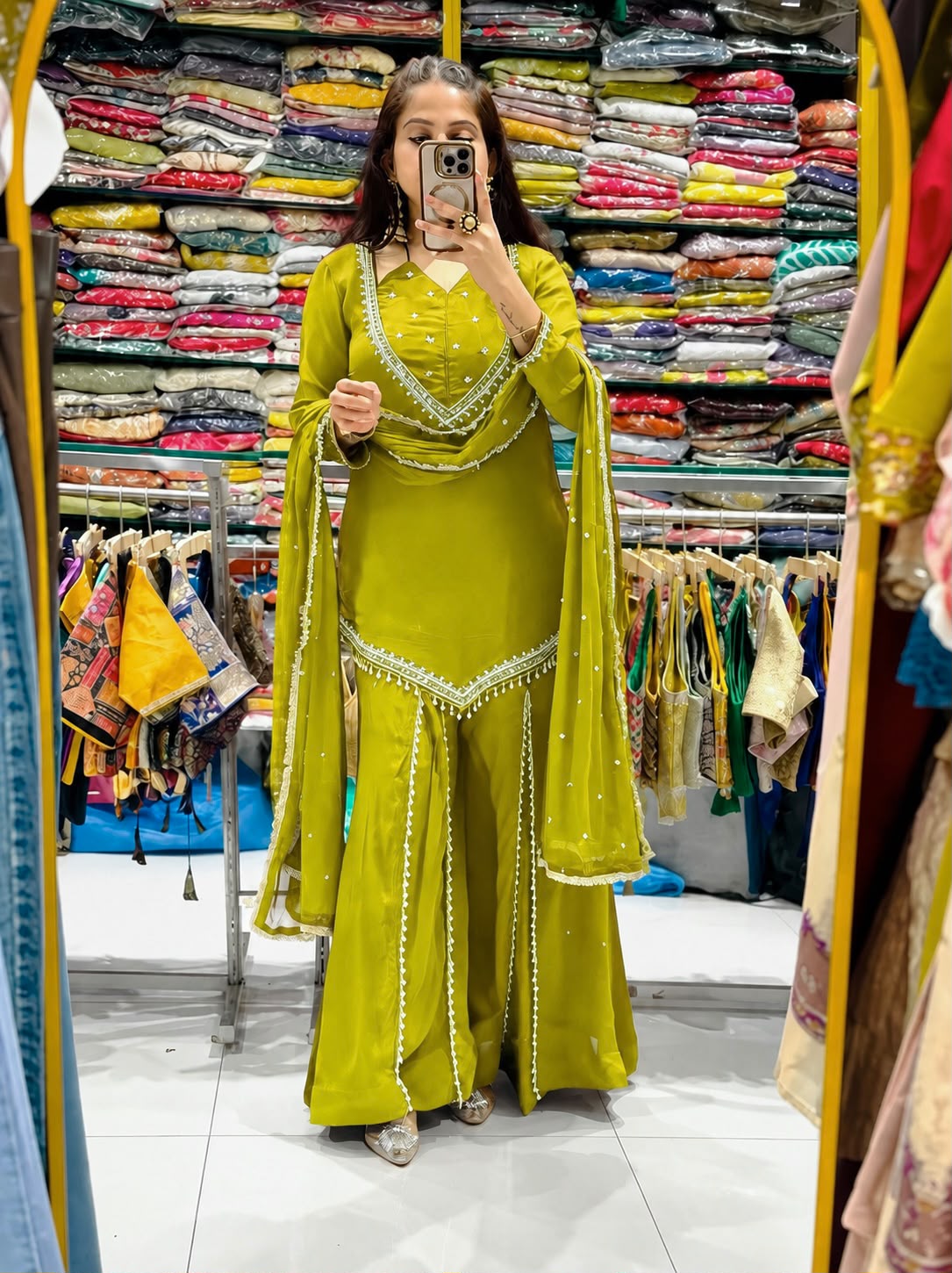 JF 054 Mehendi Color Roman Silk Salwar Suit with Embroidery Work. Available at ₹2399 only. Delivery 4-6 Working Days. Shop now. | Jump Suits, Salwar suit, Casual Suits, Creative suits, Designer Suits, Palazzo Suits, Party Wear Suits, Patiala Suits, Straight Suits