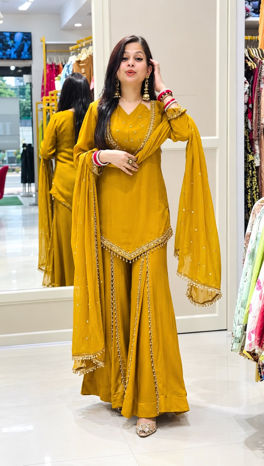 JF 054 Mustered Color Roman Silk Salwar Suit with Embroidery Work. Available at ₹2399 only. Delivery 4-6 Working Days. Shop now. | Jump Suits, Salwar suit, Casual Suits, Creative suits, Designer Suits, Palazzo Suits, Party Wear Suits, Patiala Suits, Straight Suits