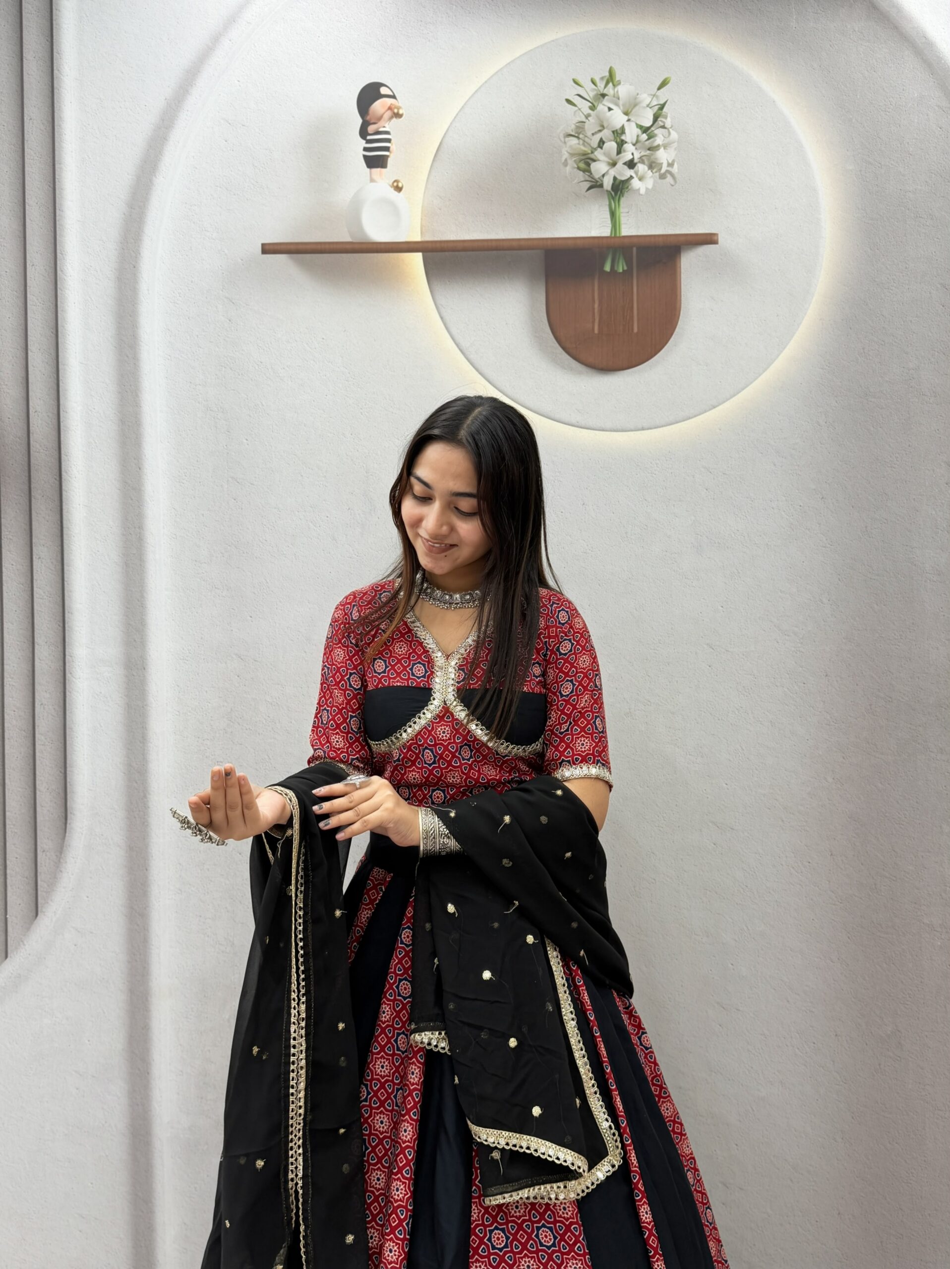 Ram 198 Black in Pure Cotton Mirror Work & Gamthi Work Lehenga Choli . Exclusive Offer ₹3149. Delivery 4-6 Working Days. Shop now. | Lehenga, Bollywood Lehenga, Creative Lehenga, Designer Lehenga, Embroidered Lehenga, Party Wear Lehenga