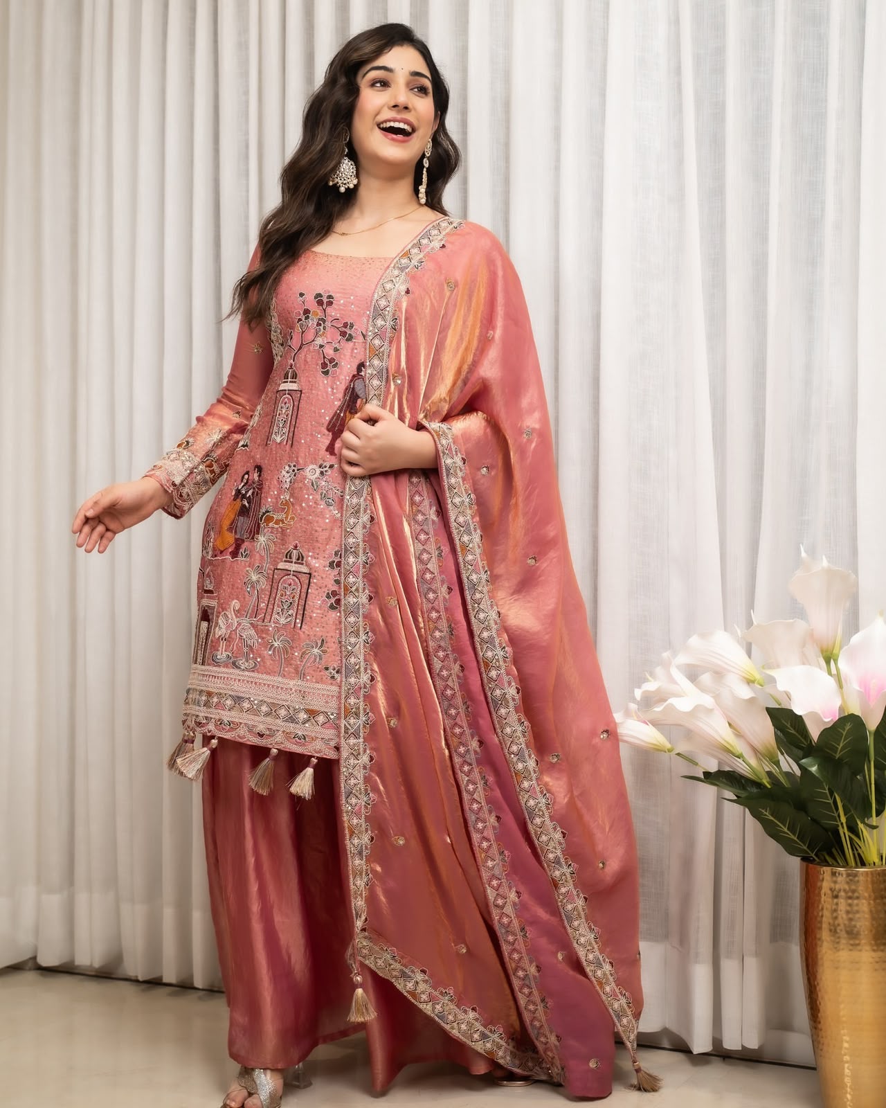 WW 1289 Pink Fendy Silk Salwar Suitwith Embroidery Work & Lace Work. Now at just ₹2999. Delivery 4-6 Working Days. Shop now. | Jump Suits, Salwar suit, Casual Suits, Creative suits, Designer Suits, Palazzo Suits, Party Wear Suits, Patiala Suits, Straight Suits