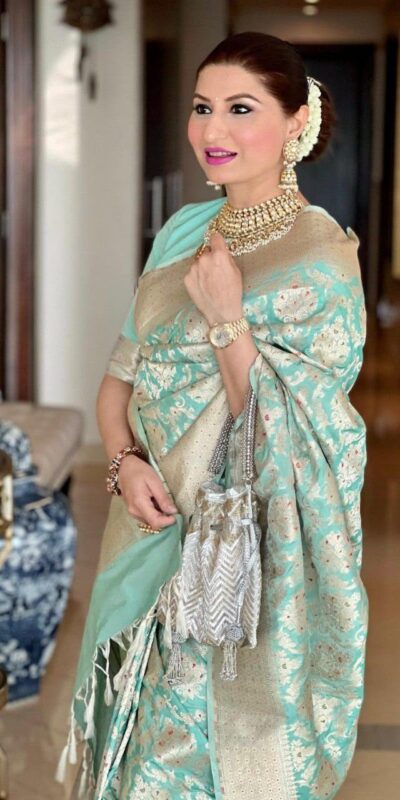 KPR 242 Sea Green Soft Lichi Silk Saree with Lace Work & Lace Border. Introductory Price ₹1649. Delivery 4-6 Working Days. Shop now. | Sarees, Bollywood Sarees, Creative Sarees, Designer Sarees, Embroidered Sarees, Ethnic Saree, Modern Digital sarees, Party Wear Sarees