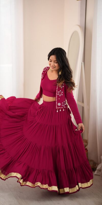 SP 94 Maroon Color Rayon Embroidery Work & Cowrie Work Lehenga Choli . Grab it for ₹2899. Delivery 4-6 Working Days. Shop now. | Lehenga, Bollywood Lehenga, Creative Lehenga, Designer Lehenga, Embroidered Lehenga, Party Wear Lehenga
