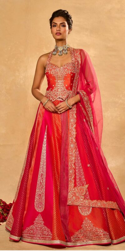 BB 85 Orange Shiny Chinon Silk Sequence Work Lehenga Choli Perfect for Wedding, Party, Ganesh Chaturthi, Baby Shower, Makar Affordable Price ₹2999. /- | Lehenga, Bollywood Lehenga, Creative Lehenga, Designer Lehenga, Embroidered Lehenga, Party Wear Lehenga