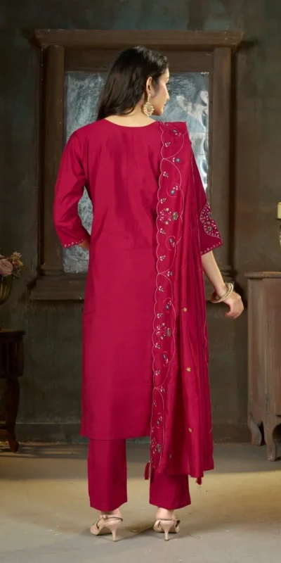 DIVA 177 Pink Thread Embroidery & Embroidery Work Salwar Suit in Brown Marina Silk. Now at just ₹2399. Delivery 4-6 Working Days. Shop now. | Jump Suits, Salwar suit, Casual Suits, Creative suits, Designer Suits, Palazzo Suits, Party Wear Suits, Patiala Suits, Straight Suits