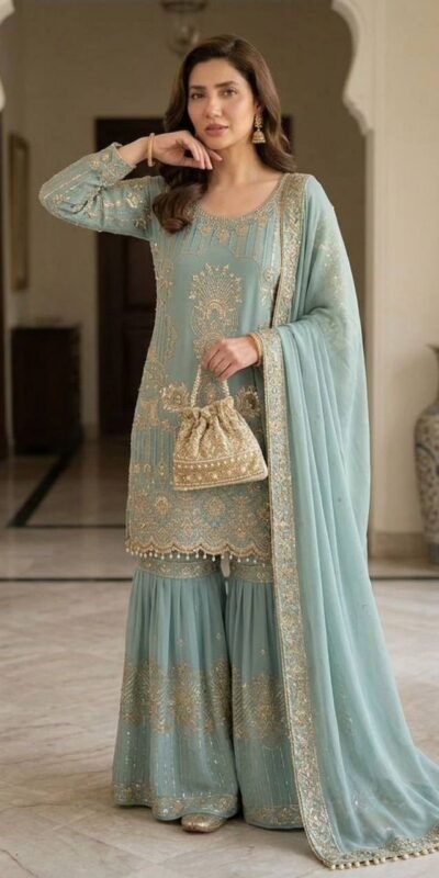 LG 2088 Sea Green Georgette with Mirror Work & Embroidery Work. Get it for ₹2449. Delivery 4-6 Working Days. Online Shop now. | Jump Suits, Salwar suit, Casual Suits, Creative suits, Designer Suits, Palazzo Suits, Party Wear Suits, Patiala Suits, Straight Suits