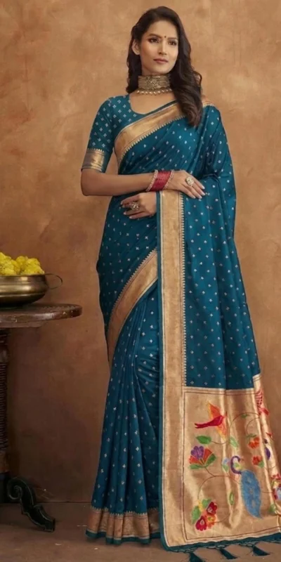 MB 239 Rama Color Organza Silk Saree with Moti Work & Zari Work. Grab it for ₹2299. Delivery 4-6 Working Days. Online Shop now. | Sarees, Bollywood Sarees, Creative Sarees, Designer Sarees, Embroidered Sarees, Ethnic Saree, Modern Digital sarees, Party Wear Sarees
