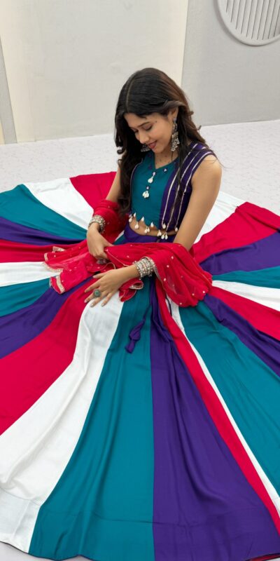 Ram 186 Multi in Pure Cotton Mirror Work & Gamthi Work Lehenga Choli . Exclusive Offer ₹3149. Delivery 4-6 Working Days. Shop now. | Lehenga, Bollywood Lehenga, Creative Lehenga, Designer Lehenga, Embroidered Lehenga, Party Wear Lehenga
