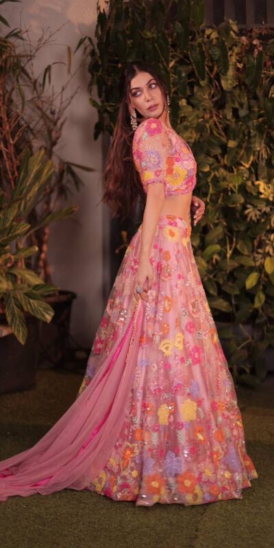 MT 1027 | Pink Soft Net Lehenga Choli with Sequins Work & Embroidery Work. Affordable Price ₹2199. Delivery 4-6 Working Days. Shop now. | Lehenga, Bollywood Lehenga, Creative Lehenga, Designer Lehenga, Embroidered Lehenga, Party Wear Lehenga