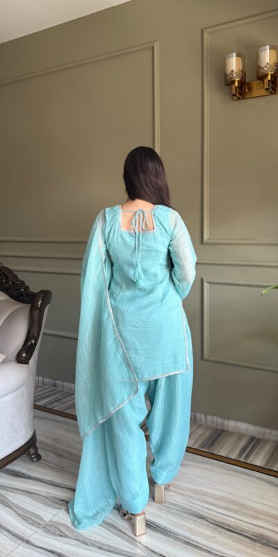 KB 297 Sky Blue Crunchy Silk Salwar Suit with Embroidery Work. Wedding, Party, Festive, Events Best Price ₹2029. Delivery 4-6 Working Days. Shop now. | Jump Suits, Salwar suit, Casual Suits, Creative suits, Designer Suits, Palazzo Suits, Party Wear Suits, Patiala Suits, Straight Suits