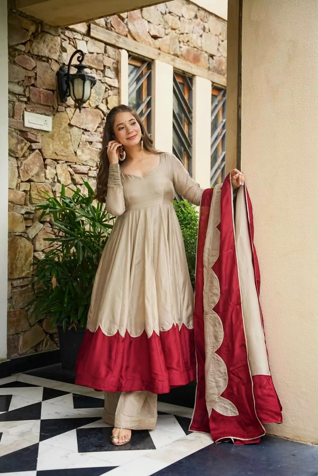 AD 249 Off White Roman Silk Gown with Mirror Work & Embroidery Work. Special Price ₹2999. Delivery 4-6 Working Days. Shop now. | Gowns, Bollywood Gowns, Creative Gowns, Designer Gowns, Embroidered Gowns, Party Wear Gowns