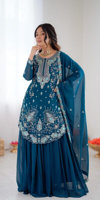 SP 02 Tea Faux Georgette Salwar Suit with Lace Work & Digital Print. Introductory Price ₹1699. Delivery 4-6 Working Days. Shop now. | Jump Suits, Salwar suit, Casual Suits, Creative suits, Designer Suits, Palazzo Suits, Party Wear Suits, Patiala Suits, Straight Suits