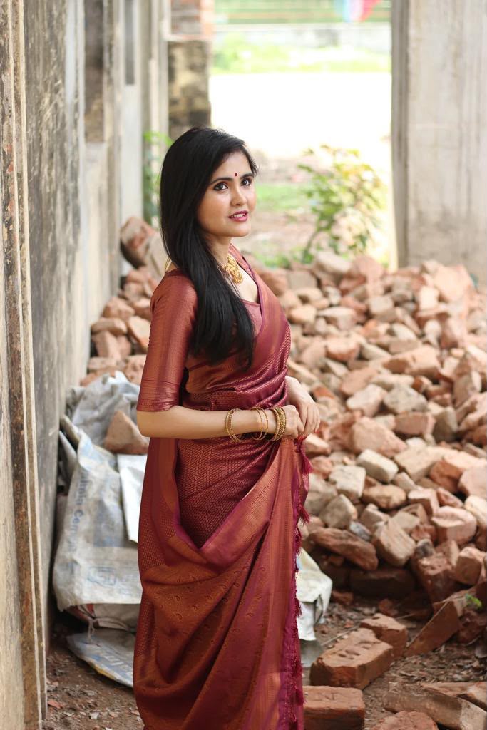 KPR 172 Maroon Soft Lichi Silk Cloth. With Lace Work & Lace Border Saree . Grab it for ₹1549. Delivery 4-6 Working Days. Shop now. | Sarees, Bollywood Sarees, Creative Sarees, Designer Sarees, Embroidered Sarees, Ethnic Saree, Modern Digital sarees, Party Wear Sarees