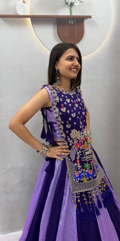 PC 579A Lavender in Color Vichitra Silk Embroidery Work Lehenga Choli . Now at just ₹3149. Delivery 4-6 Working Days. Shop now. | Lehenga, Bollywood Lehenga, Creative Lehenga, Designer Lehenga, Embroidered Lehenga, Party Wear Lehenga