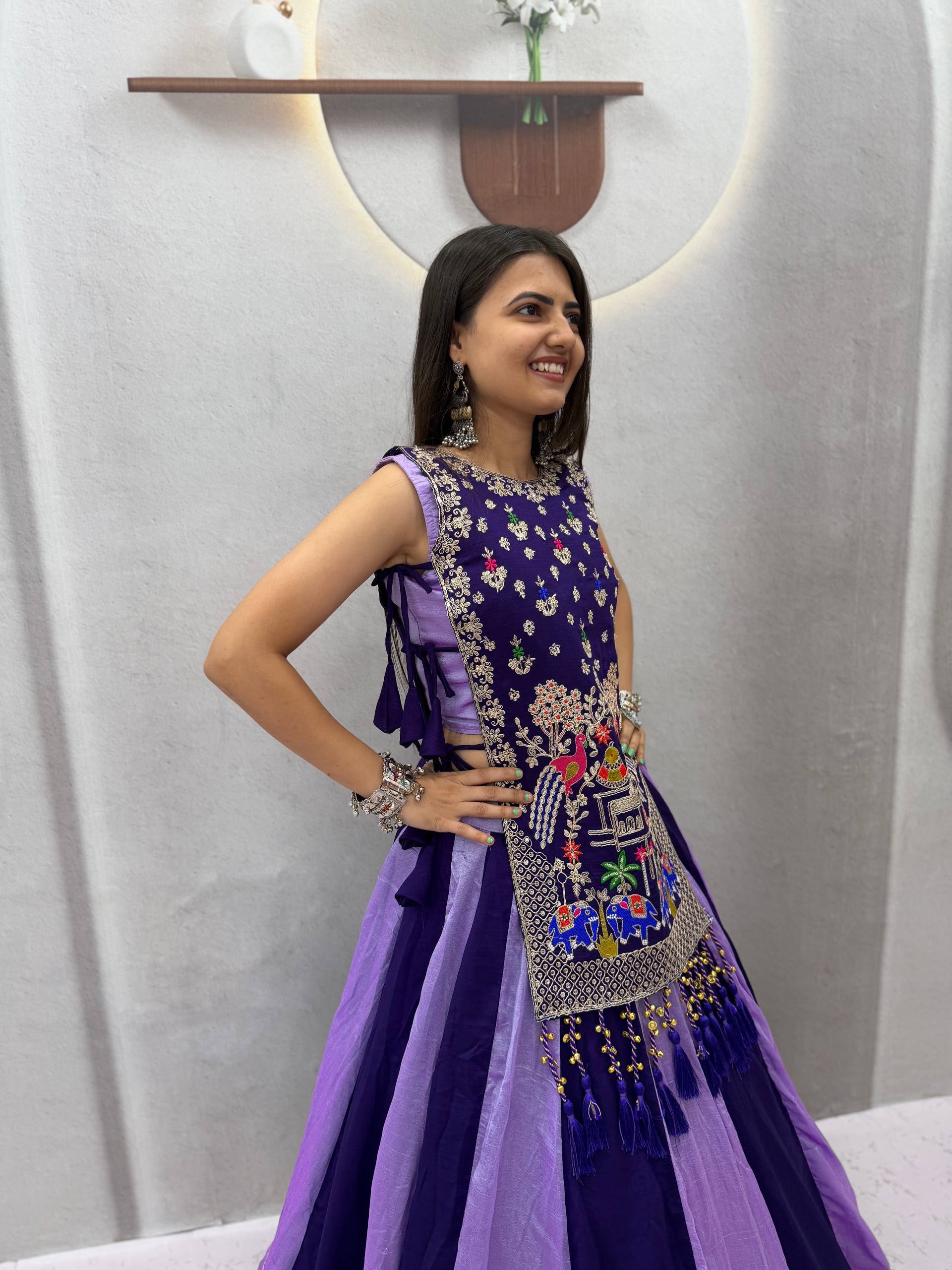 PC 579A Lavender in Color Vichitra Silk Embroidery Work Lehenga Choli . Now at just ₹3149. Delivery 4-6 Working Days. Shop now. | Lehenga, Bollywood Lehenga, Creative Lehenga, Designer Lehenga, Embroidered Lehenga, Party Wear Lehenga