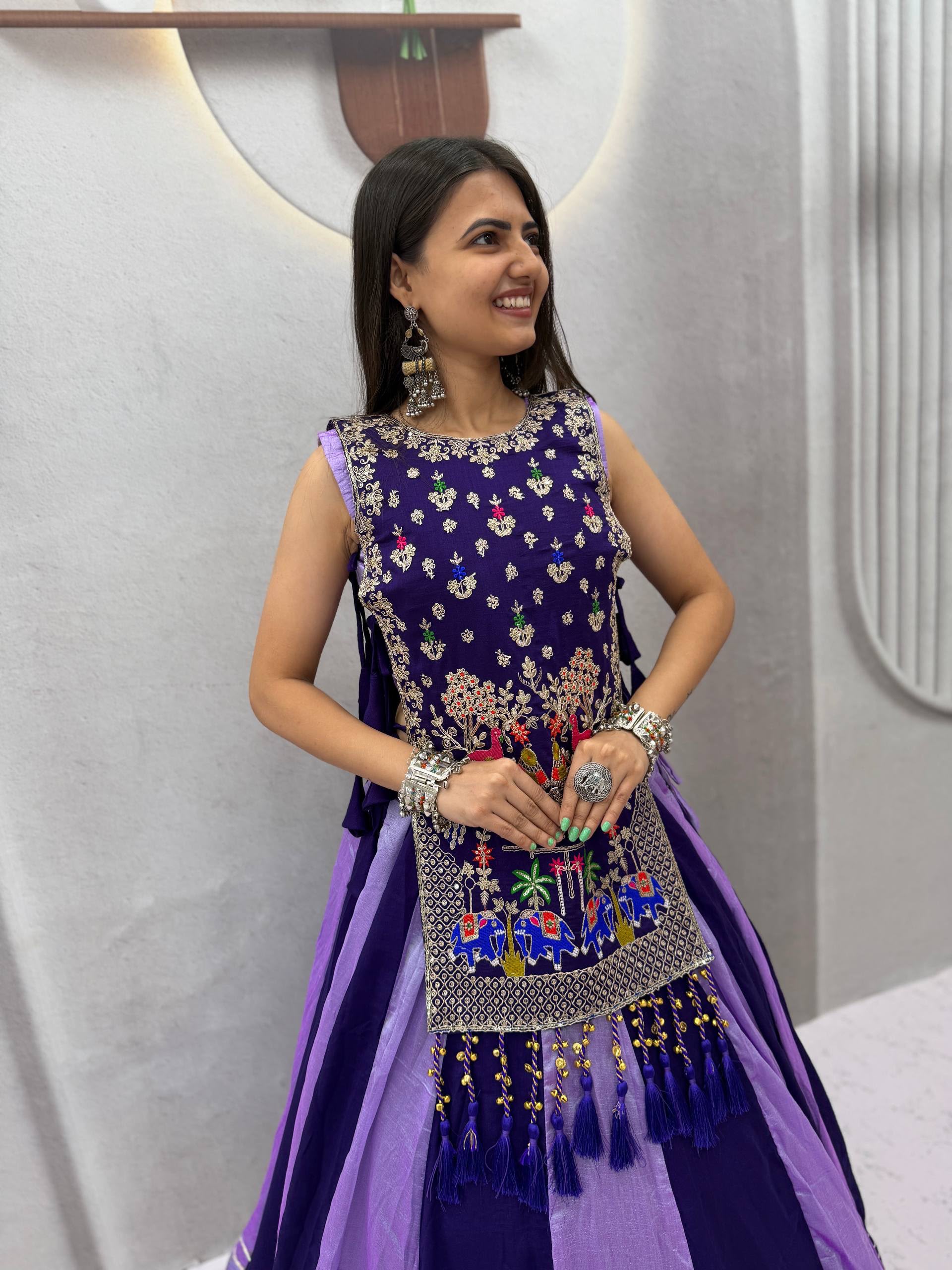 PC 579A Lavender in Color Vichitra Silk Embroidery Work Lehenga Choli . Now at just ₹3149. Delivery 4-6 Working Days. Shop now. | Lehenga, Bollywood Lehenga, Creative Lehenga, Designer Lehenga, Embroidered Lehenga, Party Wear Lehenga