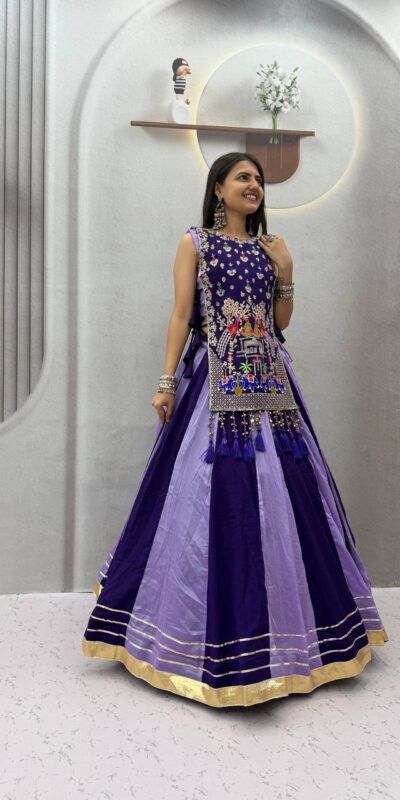 PC 579A Lavender in Color Vichitra Silk Embroidery Work Lehenga Choli . Now at just ₹3149. Delivery 4-6 Working Days. Shop now. | Lehenga, Bollywood Lehenga, Creative Lehenga, Designer Lehenga, Embroidered Lehenga, Party Wear Lehenga