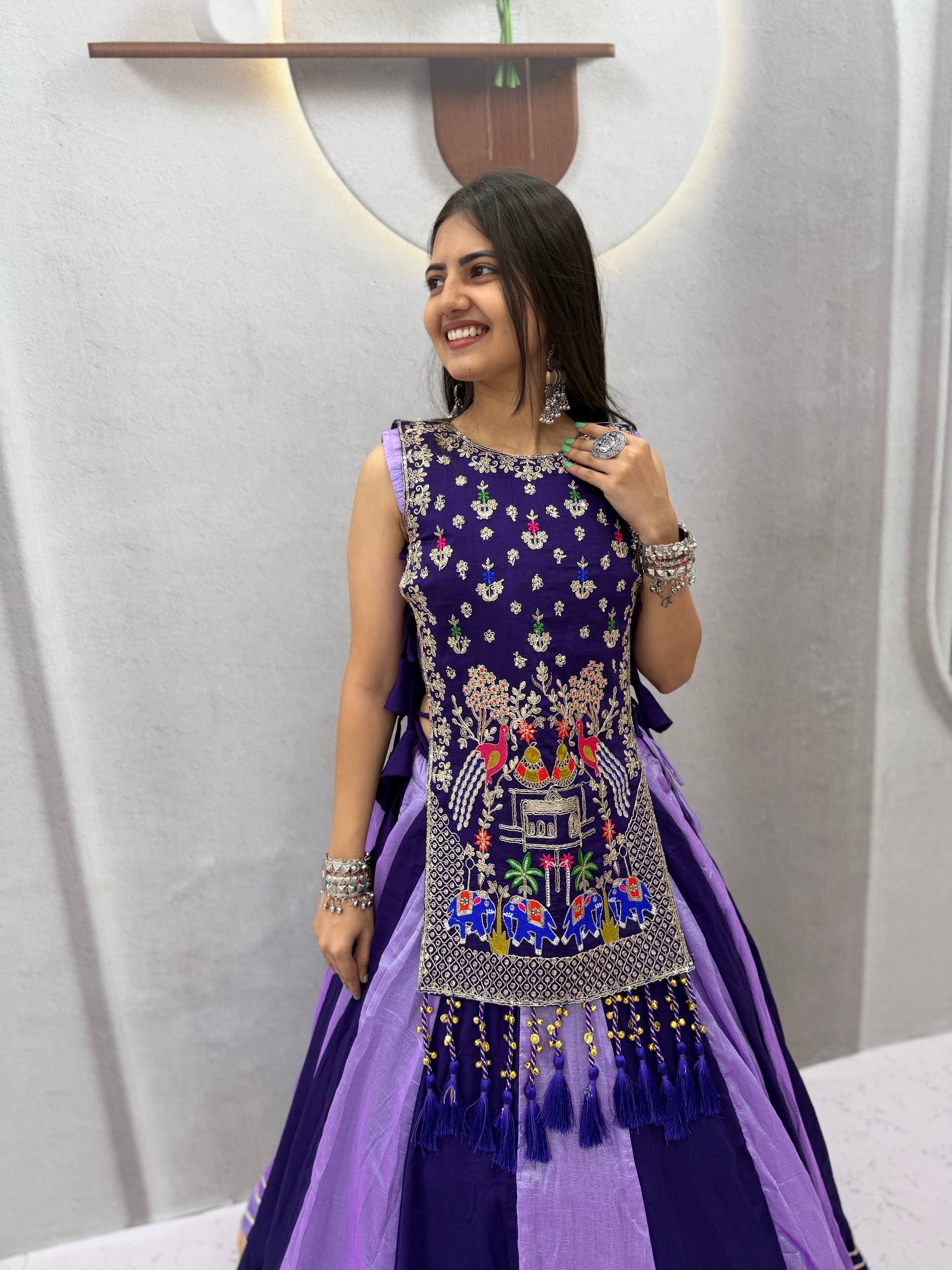 PC 579A Lavender in Color Vichitra Silk Embroidery Work Lehenga Choli . Now at just ₹3149. Delivery 4-6 Working Days. Shop now. | Lehenga, Bollywood Lehenga, Creative Lehenga, Designer Lehenga, Embroidered Lehenga, Party Wear Lehenga