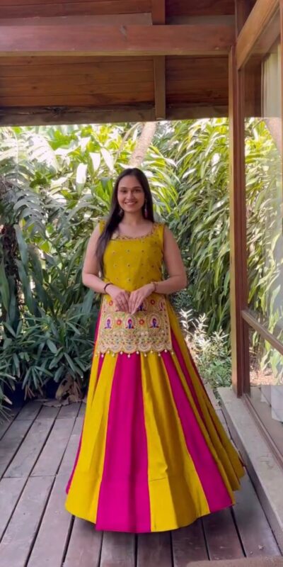 PC 592 Yellow in Color Vichitra Silk Embroidery Work Lehenga Choli . Now at just ₹3149. Delivery 4-6 Working Days. Shop now. | Lehenga, Bollywood Lehenga, Creative Lehenga, Designer Lehenga, Embroidered Lehenga, Party Wear Lehenga