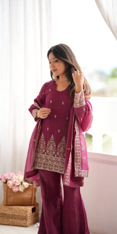 KB 316 Maroon Crunchy Silk Salwar Suit with Embroidery Work. Wedding, Party, Festive, Events Best Price ₹2299. Delivery 4-6 Working Days. Shop now. | Jump Suits, Salwar suit, Casual Suits, Creative suits, Designer Suits, Palazzo Suits, Party Wear Suits, Patiala Suits, Straight Suits