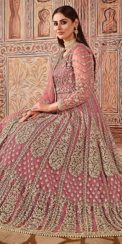 FC 2701 Pink Sequins Work & Embroidery Work Salwar Suitin Peach Butterfly Net. Grab it for ₹3149. Delivery 4-6 Working Days. Shop now. | Jump Suits, Salwar suit, Casual Suits, Creative suits, Designer Suits, Palazzo Suits, Party Wear Suits, Patiala Suits, Straight Suits