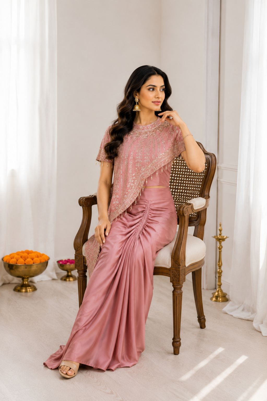 BB 71 Peach Crepe Silk Dhoti Suit Perfect for Wedding, Party, Festival Celebrations, Holi, Pooja – . Introductory Price ₹2199. Delivery 4-6 Working | Jump Suits, Salwar suit, Casual Suits, Creative suits, Designer Suits, Palazzo Suits, Party Wear Suits, Patiala Suits, Straight Suits