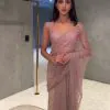 new-blockbuster-peach-color-sequence-and-embroidery-work-saree