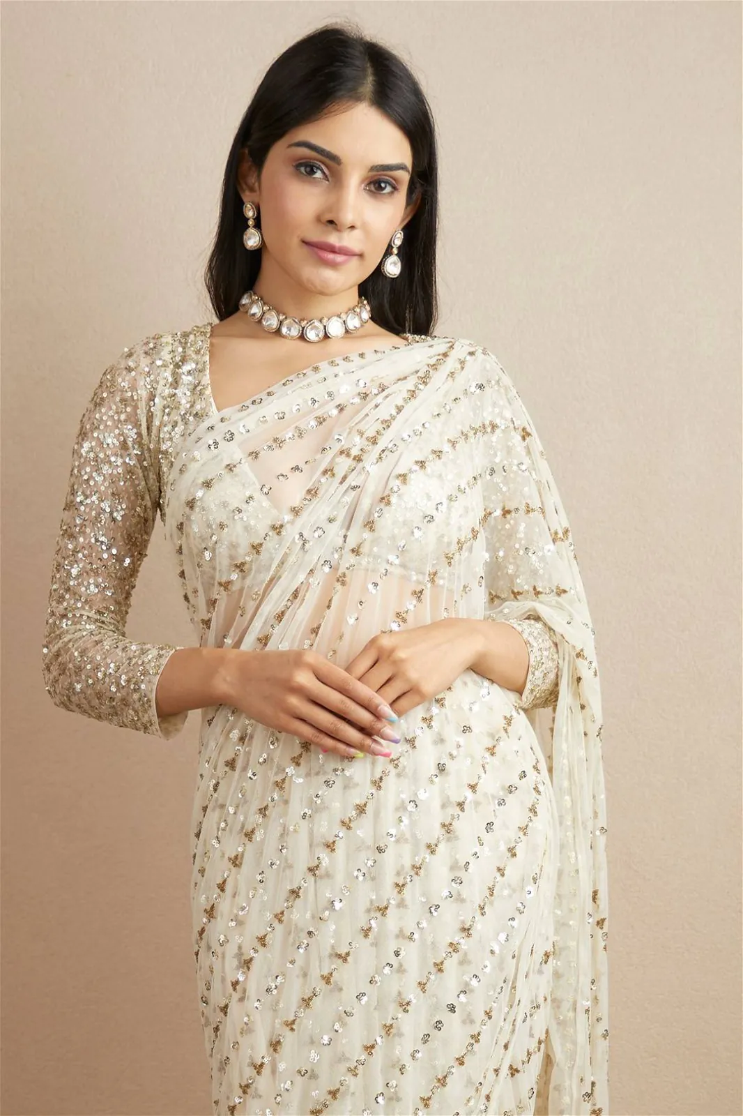 JR 602 White Color Georgette Embroidery Sequence Work Saree Casual, Party Wear, Wedding, Events Etc. Expected Delivery 4-6 Working Days @1649/- | Sarees, Bollywood Sarees, Creative Sarees, Designer Sarees, Embroidered Sarees, Ethnic Saree, Modern Digital sarees, Party Wear Sarees