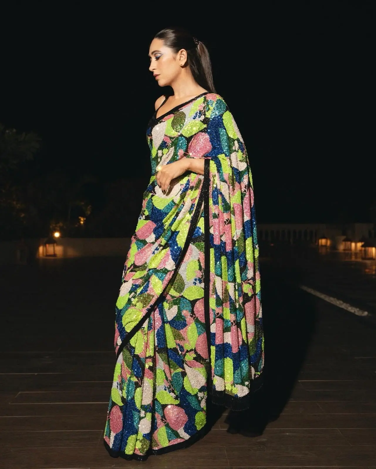 DF 3402 Karishma kapoor Multi Color Georgette Embroidery Sequins Saree Casual, Party Wear, Wedding, Events Etc Delivery .4-6 Working Days 1999/- | Sarees, Bollywood Sarees, Creative Sarees, Designer Sarees, Embroidered Sarees, Ethnic Saree, Modern Digital sarees, Party Wear Sarees