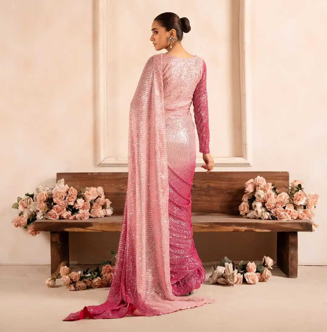 DF 3399 Baby Pink Color Sequins Embrodery Work saree Casual, Party Wear, Wedding, Events Etc. Expected Delivery 4-6 Working Days 1999/- | Sarees, Bollywood Sarees, Creative Sarees, Designer Sarees, Embroidered Sarees, Ethnic Saree, Modern Digital sarees, Party Wear Sarees