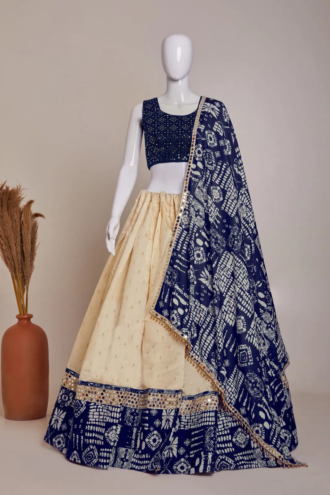 RC 256 White Color Heavy Jaccard Silk Embroidery Print Original Mirror Work Lehenga Choli Casual, Party Wedding, Festive, Events Delivery 4-6 Days @2649/- | Lehenga, Bollywood Lehenga, Creative Lehenga, Designer Lehenga, Embroidered Lehenga, Party Wear Lehenga