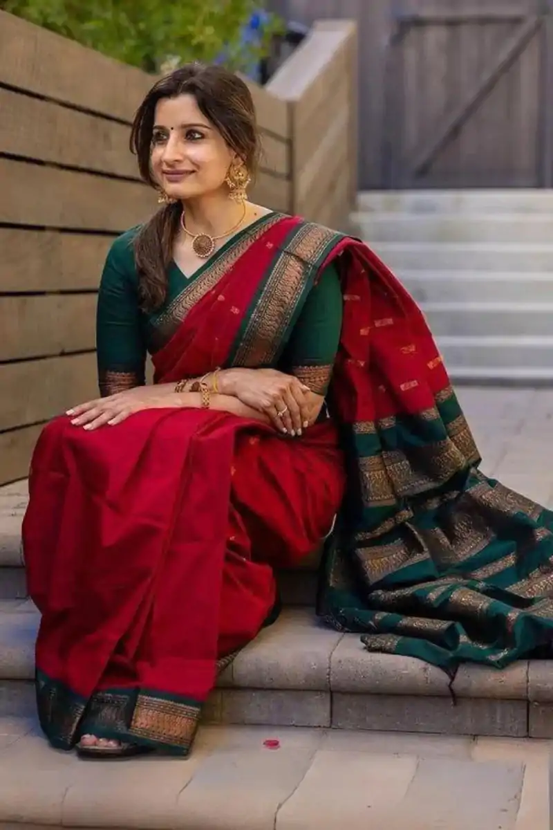 KP - 5044 Red Color Soft Lichi Silk Jacquard On All Over Saree Casual, Party Wear, Wedding, Events Etc. Expected Delivery 4-6 Working Days @1449/- | Sarees, Bollywood Sarees, Creative Sarees, Designer Sarees, Embroidered Sarees, Ethnic Saree, Modern Digital sarees, Party Wear Sarees