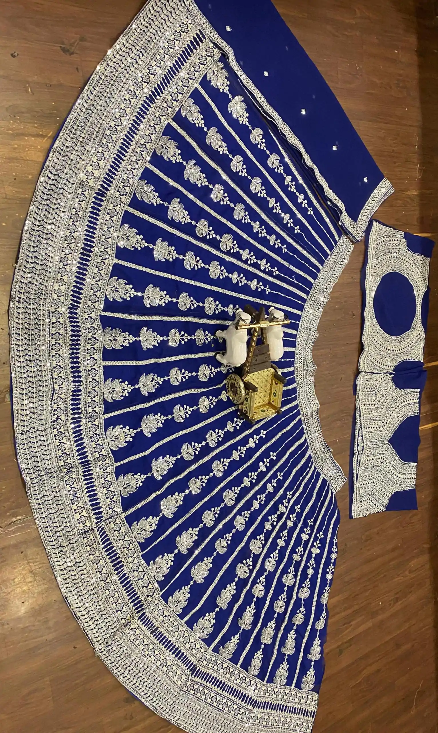 BD 1610 Royal Blue Color Georgette Embroidered Lehenga Choli Casual, Wedding, Festive, Events Expected Delivery 4-6 Working Days @3249/- | Lehenga, Bollywood Lehenga, Creative Lehenga, Designer Lehenga, Embroidered Lehenga, Party Wear Lehenga