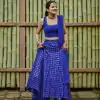 Grand Blue Color Georgette Embroidery Lehenga Choli