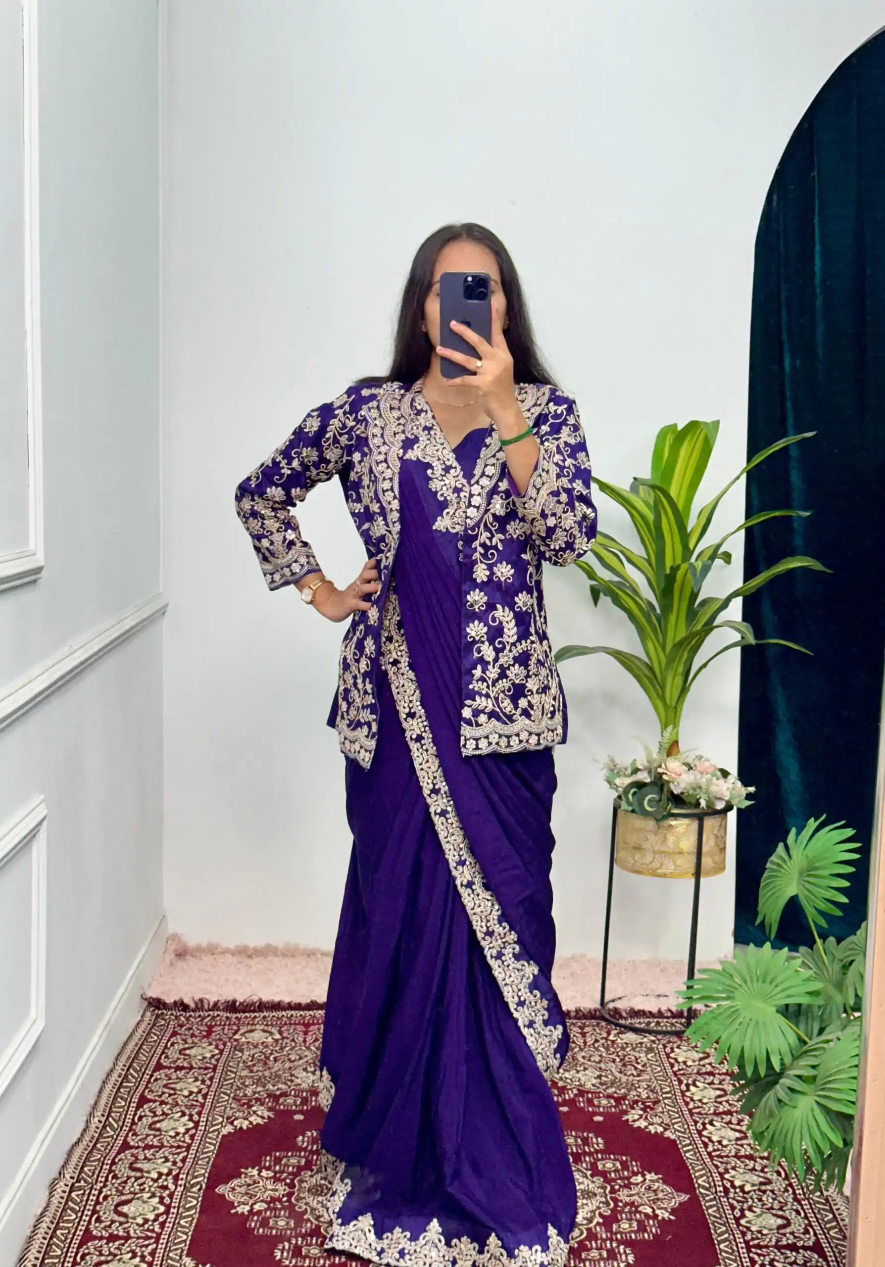 ST 1054 Royal Blue Color Chinon Embroidery Work Koti And Saree Casual, Wedding, Party, Festive, Events Etc. Expected Delivery 4-6 Working Days @2399/- | Sarees, Bollywood Sarees, Creative Sarees, Designer Sarees, Embroidered Sarees, Ethnic Saree, Modern Digital sarees, Party Wear Sarees