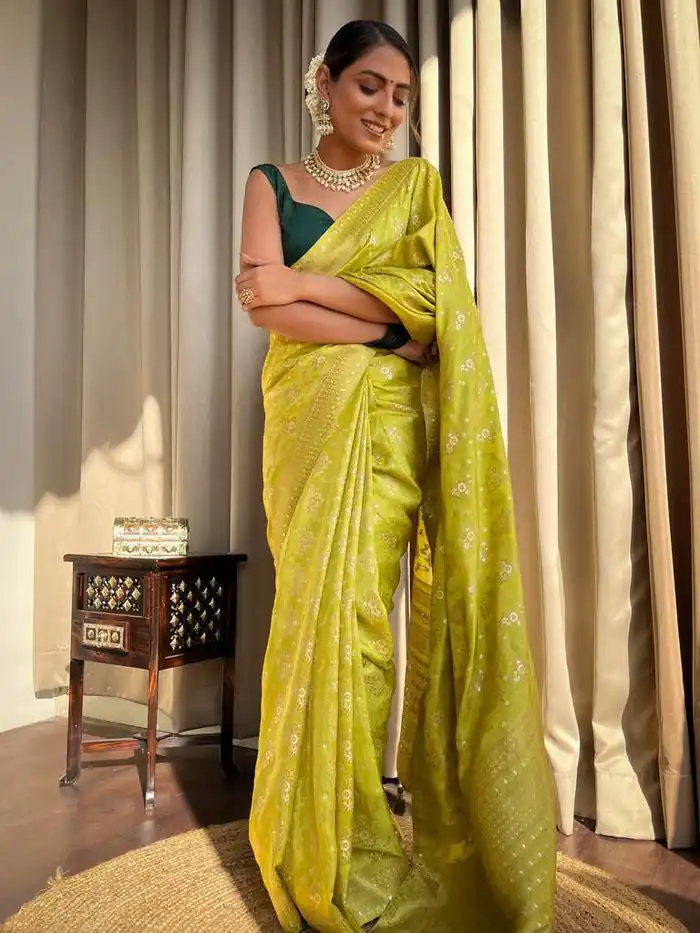 KP 5079 Mustard Color Soft Lichi Silk Jacquard On All Over Saree Casual, Party Wear, Wedding, Events Etc. Expected Delivery 4-6 Working Days @1449/- | Sarees, Bollywood Sarees, Creative Sarees, Designer Sarees, Embroidered Sarees, Ethnic Saree, Modern Digital sarees, Party Wear Sarees