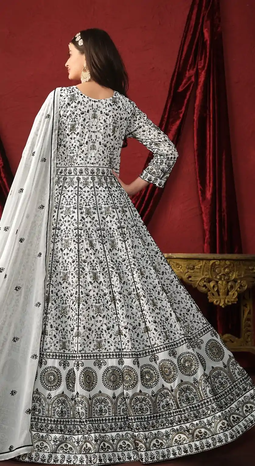 FC DANI 2911 White Color Georgette Embroidery Salwar Suit Wedding, Party, Festive events, Expected Delivery  4-6 Working Days @3399 | Salwar suit, Casual Suits, Creative suits, Designer Suits, Palazzo Suits, Party Wear Suits, Patiala Suits, Straight Suits