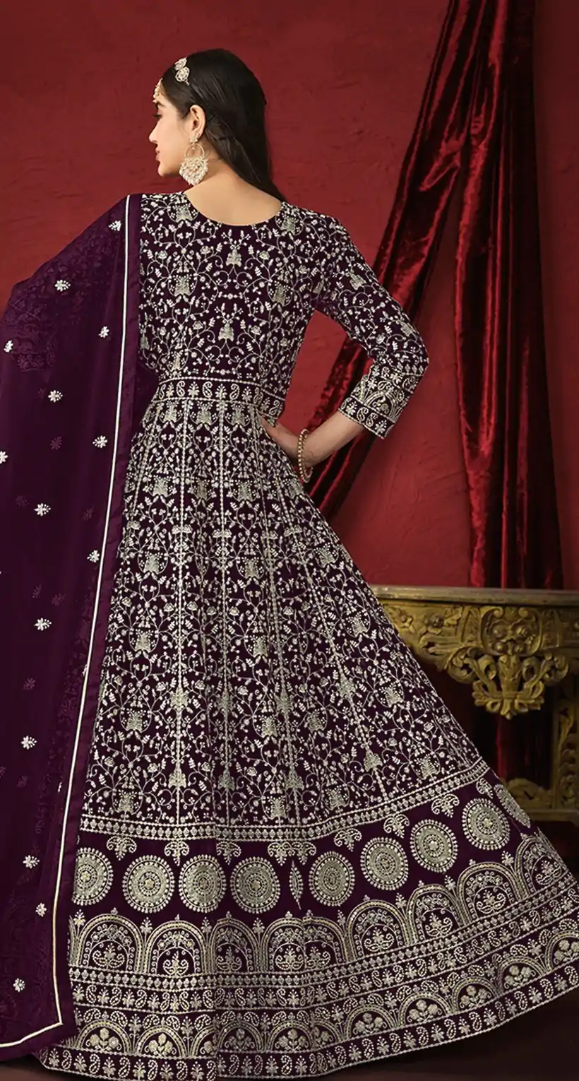 FC DANI 2911 Wine Color Georgette Embroidery Salwar Suit Wedding, Party, Festive events, Expected Delivery  4-6 Working Days @3399 | Salwar suit, Casual Suits, Creative suits, Designer Suits, Palazzo Suits, Party Wear Suits, Patiala Suits, Straight Suits