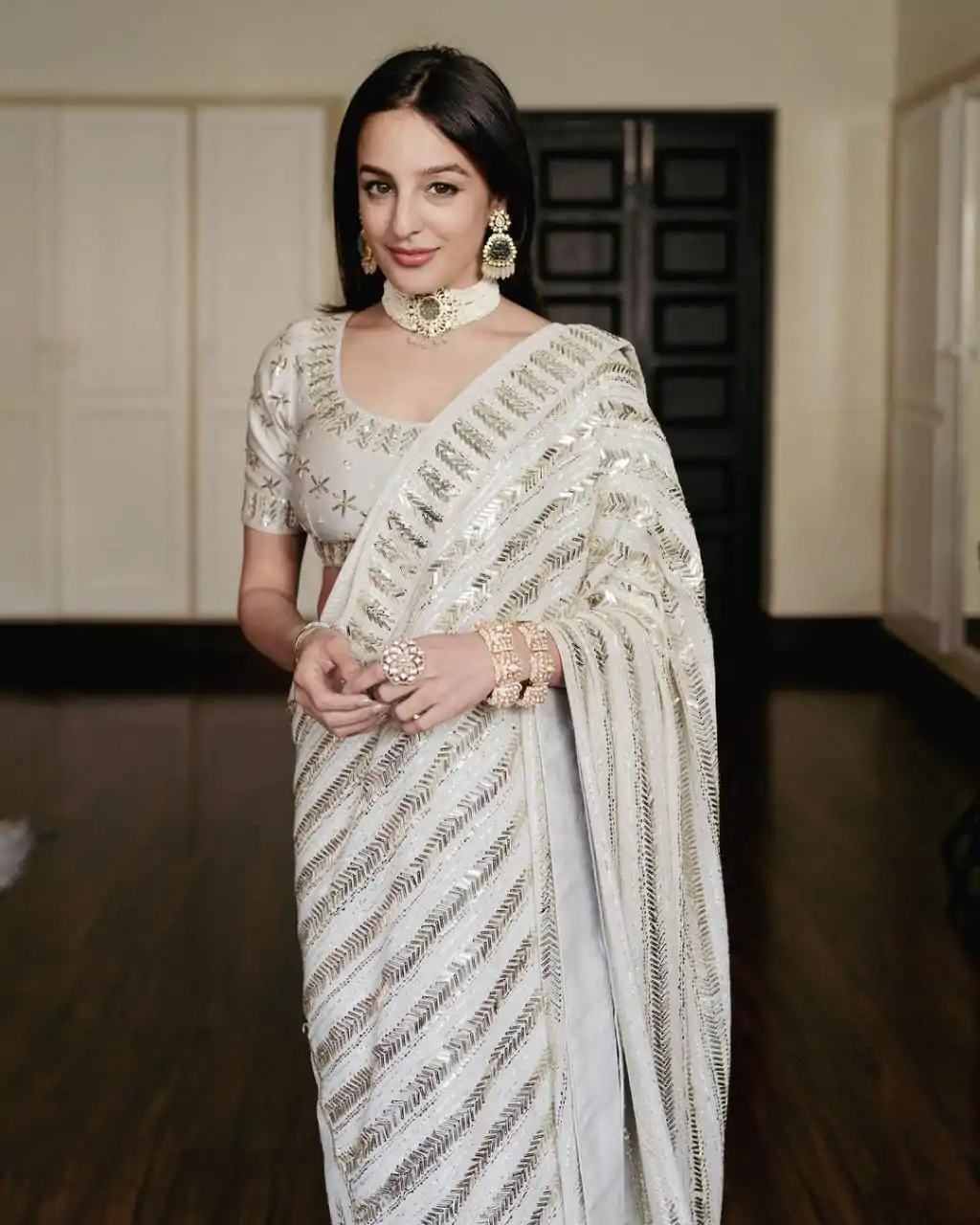 DF 3377 White Color Georgette Embroidery Sequins Saree Casual, Party Wear, Wedding, Events Etc Delivery Expected.4-6 Working Days 1799/- | Sarees, Bollywood Sarees, Creative Sarees, Designer Sarees, Embroidered Sarees, Ethnic Saree, Modern Digital sarees, Party Wear Sarees