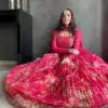 Pink Georgette Silk Amazing Printed Lehenga Choli