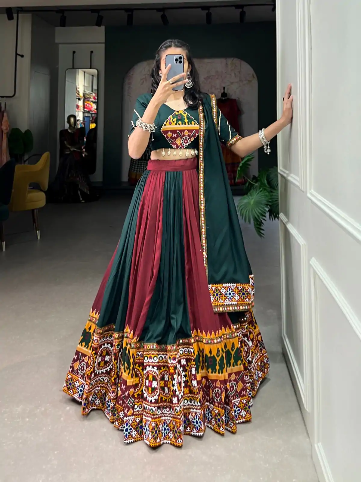 LNB 1617 Green Color Rayon Printed Silk Work Lehenga Choli Festive Party Wedding, Events etc. Delivery 4-6 Working Days @4399/- | Lehenga, Bollywood Lehenga, Creative Lehenga, Designer Lehenga, Embroidered Lehenga, Party Wear Lehenga