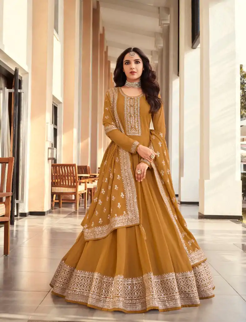 FC AM 16064 Mustard Color Georgette Embroidery Salwar Suit Wedding, Party, Festive events, Expected Delivery  4-6 Working Days @2649 | Salwar suit, Casual Suits, Creative suits, Designer Suits, Palazzo Suits, Party Wear Suits, Patiala Suits, Straight Suits