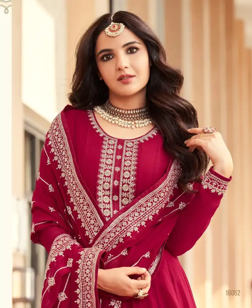 FC AM 16062 Red Color Georgette Embroidery Salwar Suit Wedding, Party, Festive events, Expected Delivery  4-6 Working Days @2649 | Salwar suit, Casual Suits, Creative suits, Designer Suits, Palazzo Suits, Party Wear Suits, Patiala Suits, Straight Suits
