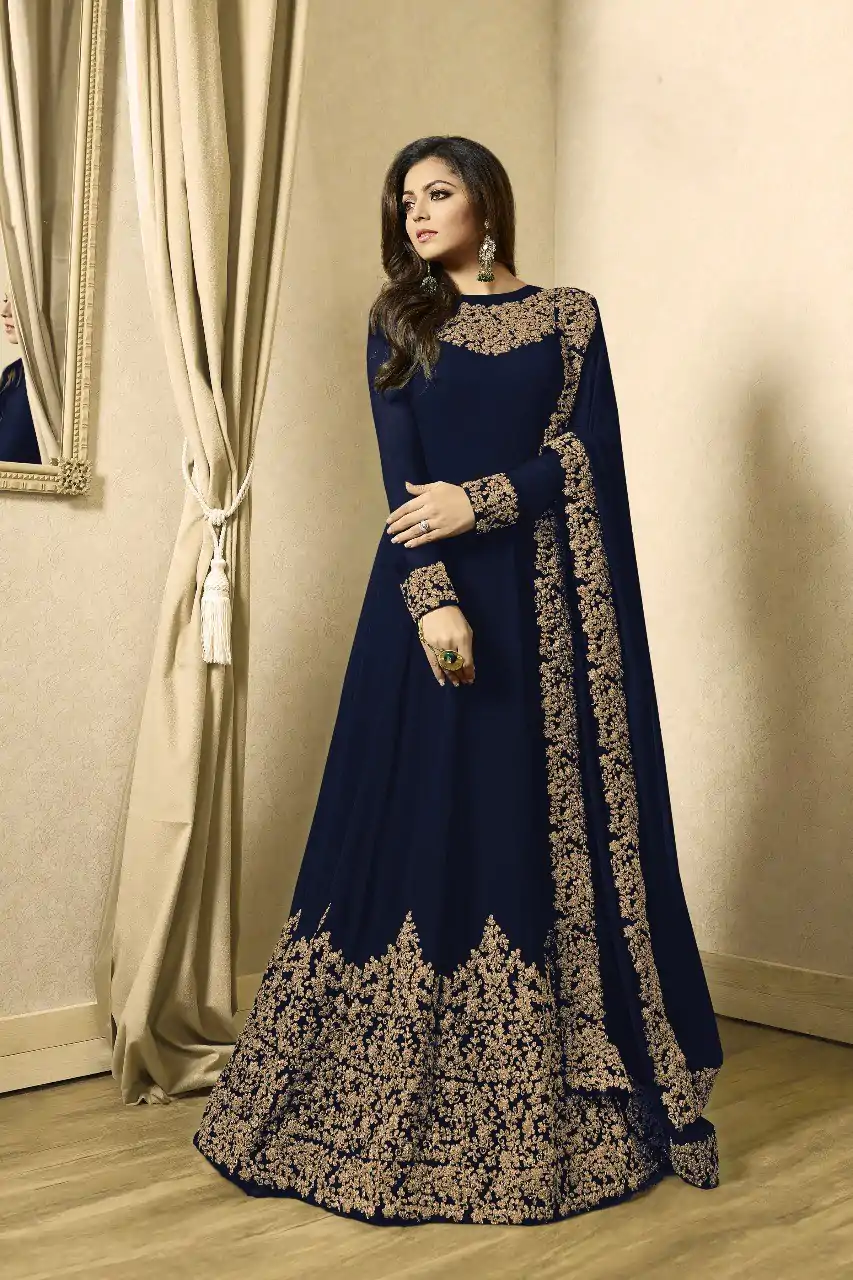 FC TL 1701 Navy Blue Color Georgette Cording Embroidery Sharara Suit Wedding, Party, Festive Expected Delivery 4-6 Working Days  @1749/- | Jump Suits, Salwar suit, Casual Suits, Creative suits, Designer Suits, Palazzo Suits, Party Wear Suits, Patiala Suits, Straight Suits