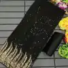 Nice Black Color Full Saree Of Heavy Quality 60 Gram Georgette Saree